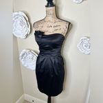 Pompous Girly Black Strapless Satin Retro Style Cocktail Dress Size 5 Photo 4