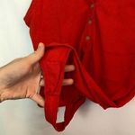 BP NEW NORDSTROM Plus Size Henley Tank Bodysuit Red Ribbed Sleeveless Cotton 1X Photo 8