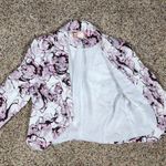 One Star White Floral Womens Blazer Size Medium Photo 3