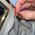 American Vintage Vintage Eel Skin Makeup Case with Mirror and Kisslock Photo 7