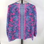 Lilly Pulitzer Women’s M Pamela 3/4 Sleeve Top Soleil Pink Paradise Elephant Photo 5