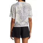 Rails Shirt Women Medium Ivory Linen Blend Thea The Rainbow Cheetah Print Blouse Photo 1