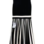 1901  womens small black white striped dress sleeveless knee length Beetlejuice Photo 1