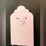 Rhinestone Safety Pin Dangle Earrings Silver Tone New Photo 2