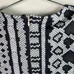 Just Cavalli  Black And White Printed Short Sleeve Knee Length Dress Photo 5