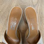 Salvatore Ferragamo  Linen Bow Heeled Mule Neutral Beige Womens Size 7.5 Photo 5