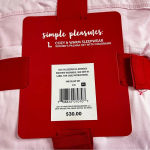 Simple Pleasures Pajama Set With Headband Size Large Cat Print Pink Magenta Pant Photo 3