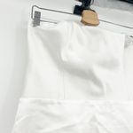 Lulus  Womens Graduation Soiree Hour White Satin Strapless Bow Mini Dress Size L Photo 4