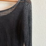 Angels Never Die Open Knit Black Long Sleeve Blouse Size M Photo 1