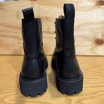 Madewell  The Rayna Lace-Up Lug-Sole Black Leather Boots Size 7.5 Photo 6