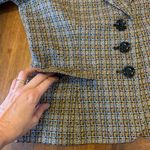Kasper  Blazer 12 Yellow Black White Tweed 3 Button Photo 5