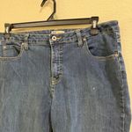 Faded Glory  Stretch‎ Denim Capri Jeans Size 12 Blue Womens Cuffed Dark Wash Photo 4