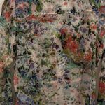Anthropologie PINS AND NEEDLES Tie Front Multicolor Sheer Blouse Photo 3