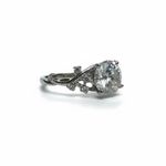 Dazzling Solid Silver 2.0ct Moissanite Ring Photo 2