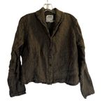 flax by jeanne engelhart shirt long sleeve size S linen green Photo 1