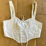 Garage  White Cropped Corset Top Photo 2