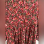 Laura Ashley Vintage Floral Dress Sz 8 Brown Pink Sleeve Basque Waist Wool Blend Photo 6