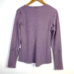 Zyia  Dont Wake Me Up Lilac Purple Thermal Waffle Knit Lounge Sleep Top XL new Photo 6