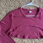 Old Navy  Ultralite Ribbed Cropped Long Sleeved Activewear Shirt Top Large NEW Photo 2