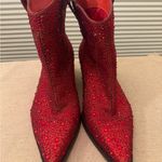 Jessica Simpson  beautiful Red Rhinestone Heeled Boots Photo 1