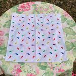 Vintage 1989 Avon Crayons Print Handkerchief Red Photo 0