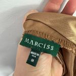 Marcis Satin Slip Skirt Medium Gold Quiet Luxury Minimalist Office Chic Parisian Photo 2