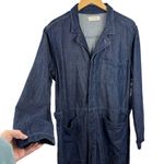 Lucky Brand Surplus Jumpsuit denim coveralls boiler suit dark wash straight SZ L Photo 0