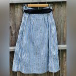 ZARA  Striped Blue and Black Women's Skirt Photo 7