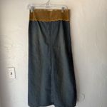 Angels Y2k Denim Maxi Skirt Suede Belted Waistcore Western Grunge Y2K Size 1 Blue Photo 7