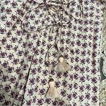 Tory Burch  Block-Print  Floral Cotton Jumpsuit Women's XS Straps Belt Reg $398 Photo 3