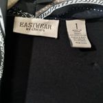 Chico's Easywear by  Cardigan Womens Medium Black Paisley Print Open Sweater Photo 6