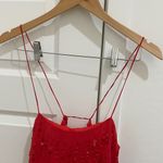 Free People Chic Red Beaded Dress Photo 3