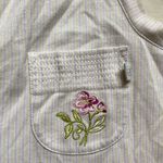 Vintage Karen Neuburger Embroidered Pink Striped Floral Nightgown Size‎ Small White Photo 2