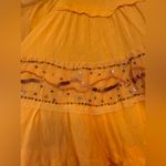 Angel Nina Vtg Bright Orange Embellished Layered Ruffle Midi Skirt Photo 5