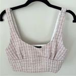ZARA  light pink trendy tweed crop top NEW Photo 3