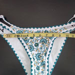 Bikinx Green and Gold Boho Print Bikini NWT Size Small Triangle Bikini Photo 6