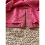 Kay Unger  Pink Silk Dress Size 8 Ruffle Trim Lace Detail Back Slit Lined Photo 3