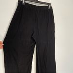 Eileen Fisher Black Wide Leg Pants High Waist Minimal Trouser Officewear Career Photo 4