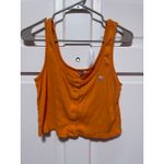 Guess Women's Sleeveless Classic Ribbed Crop Top Orange Size XL Photo 2