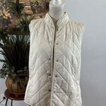 Liz Golf Athletic Quilted Button Up Vibrant Beige Vest M Size M Photo 0
