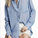 Free People  Thats a
Wrap Shirt Chambray Combo Blue Photo 0