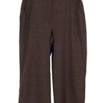 Chico's  Playful Plaid Boston Crop Pants in Chocolate Brown Women's Size 2 NWT Photo 0