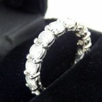 14K White Gold Diamond Eternity Band Ring 4.25ct G Photo 4