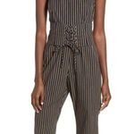 Cupcakes and Cashmere Jaiden Striped Jumpsuit Black Size 6 Photo 0