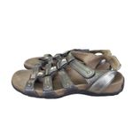 Taos Cleopatra Pewter Silver Studded Leather Gladiator Sandals US 8 EUR 39 Photo 1