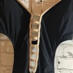 Black bathing suit with tan trim Tan Photo 5