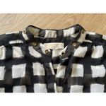 Michael Kors black & white plaid longsleeve shirt button down tops y2k size L Photo 4