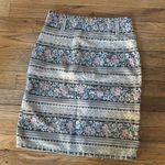 Vivaldi jeanswear vintage floral denim patterned pencil skirt size small Pink Photo 0