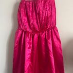Maeve NEW ANTHROPOLOGIE Bow-Tie Satin Mini Dress Hot Pink - 10 Photo 1