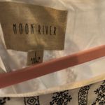 Moon River Bohemian Tassel Dress Sleeveless White Blue Patterned Casual Mini‎ Photo 5